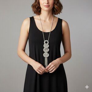 Long Silver Necklace